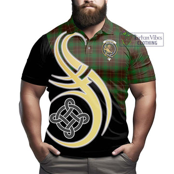 MacPhee Hunting Tartan Polo Shirt with Family Crest and Celtic Symbol Style - Tartan Vibes Clothing