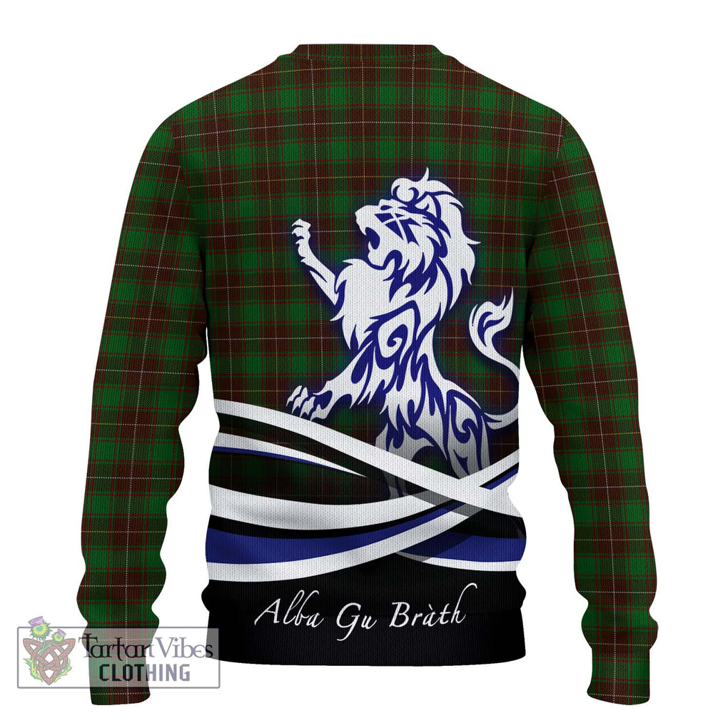 MacPhee Hunting Tartan Ugly Sweater with Alba Gu Brath Regal Lion Emblem - Tartan Vibes Clothing
