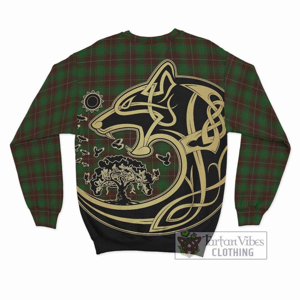 MacPhee Hunting Tartan Sweatshirt with Family Crest Celtic Wolf Style - Tartan Vibes Clothing