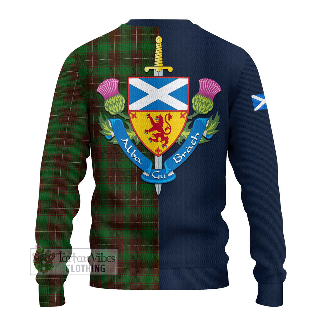 MacPhee Hunting Tartan Ugly Sweater Alba with Scottish Lion Royal Arm Half Style - Tartan Vibes Clothing