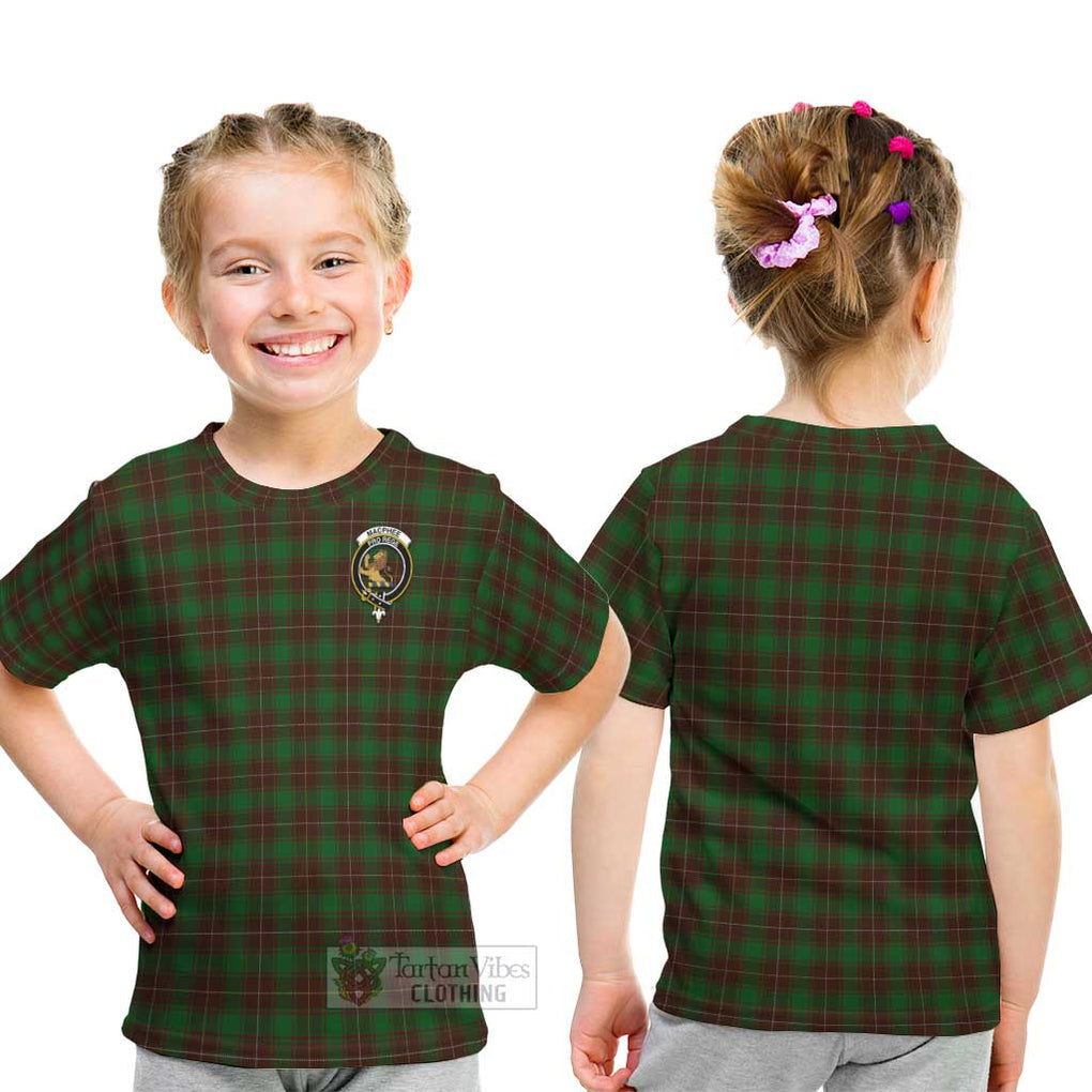 MacPhee Hunting Tartan Kid T-Shirt with Family Crest - Tartan Vibes Clothing