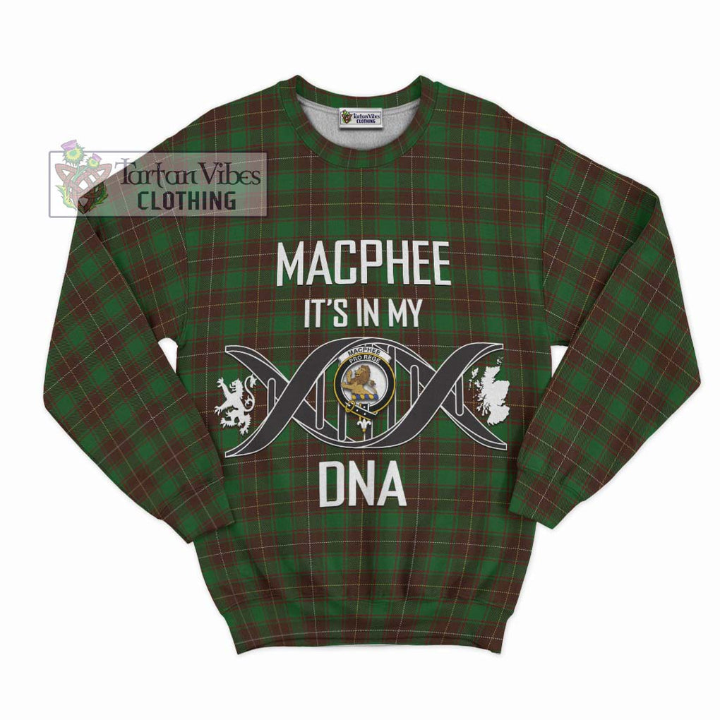 MacPhee Hunting Tartan Sweatshirt with Family Crest DNA In Me Style - Tartan Vibes Clothing