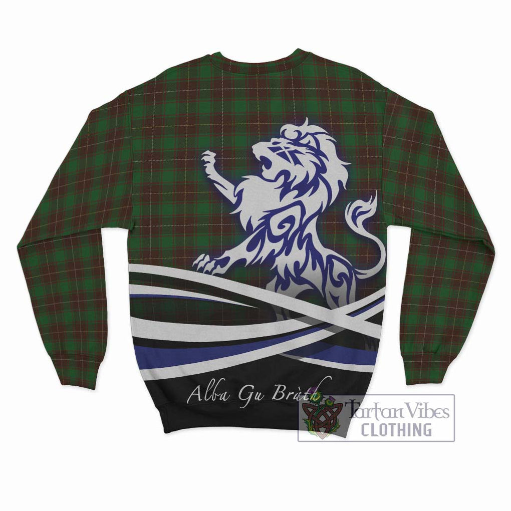 MacPhee Hunting Tartan Sweatshirt with Alba Gu Brath Regal Lion Emblem - Tartan Vibes Clothing