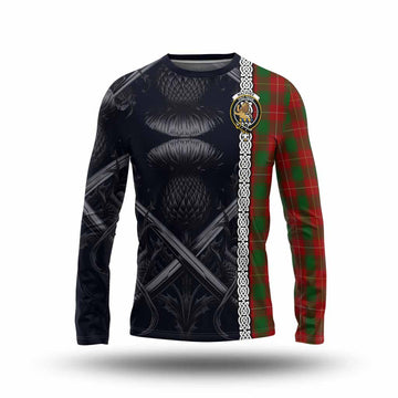 MacPhee (McPhee) Tartan Long Sleeve T-Shirt with Family Crest Cross Sword Thistle Celtic Vibes Unisex - Tartan Vibes Clothing