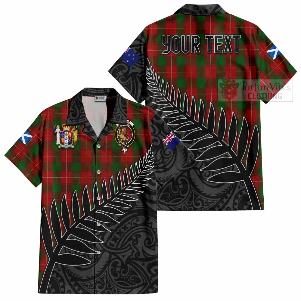 MacPhee (McPhee) Crest Tartan Hawaiian Shirt with New Zealand Silver Fern Half Style Kid - Tartan Vibes Clothing