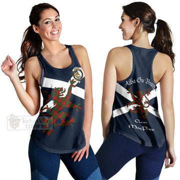 MacPhee (McPhee) Tartan Lion Rampant Women's Racerback Tanks Proudly Display Your Heritage with Alba Gu Brath and Clan Name 4XL - Tartan Vibes Clothing