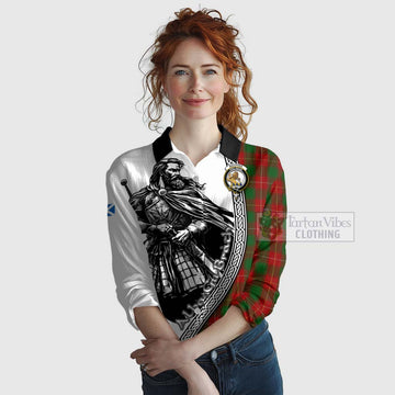 MacPhee (McPhee) Tartan Clan Crest Women's Casual Shirt with Highlander Warrior Celtic Style Female - Tartan Vibes Clothing