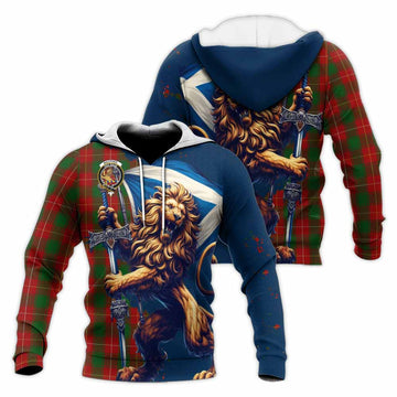 MacPhee (McPhee) Tartan Family Crest Knitted Hoodie with Scottish Majestic Lion Unisex Knitted Pullover Hoodie - Tartan Vibes Clothing
