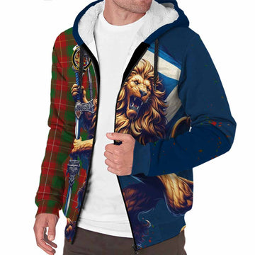 MacPhee (McPhee) Tartan Family Crest Sherpa Hoodie with Scottish Majestic Lion Unisex S - Tartan Vibes Clothing