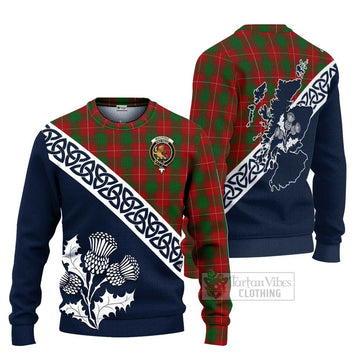 MacPhee (McPhee) Tartan Ugly Sweater Featuring Thistle and Scotland Map Unisex - Tartan Vibes Clothing