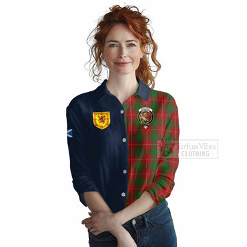MacPhee (McPhee) Tartan Women's Casual Shirt Alba with Scottish Lion Royal Arm Half Style Female - Tartan Vibes Clothing