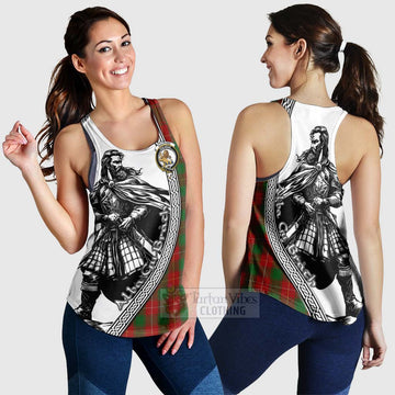 MacPhee (McPhee) Tartan Clan Crest Women's Racerback Tanks with Highlander Warrior Celtic Style 4XL - Tartan Vibes Clothing