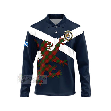 MacPhee (McPhee) Tartan Lion Rampant Long Sleeve Polo Shirt Proudly Display Your Heritage with Alba Gu Brath and Clan Name Unisex - Tartan Vibes Clothing