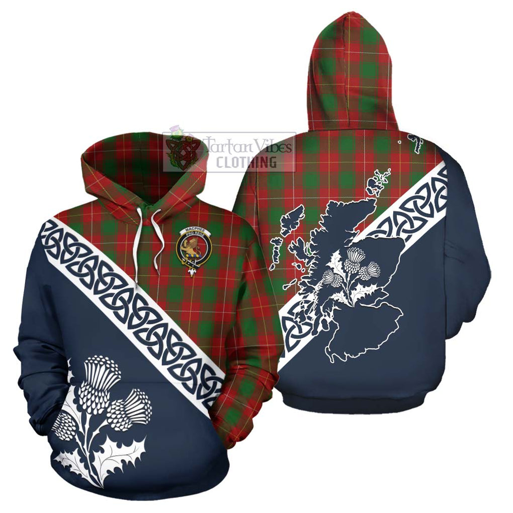 MacPhee (McPhee) Tartan Hoodie Featuring Thistle and Scotland Map Zip Hoodie - Tartan Vibes Clothing