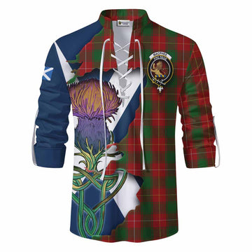 Tartan Vibes Clothing MacPhee (McPhee) Tartan Family Crest Ghillie Kilt Shirt Scottish Thistle Celtic Inspired