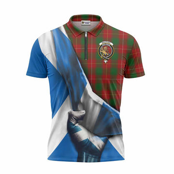 MacPhee (McPhee) Tartan Zipper Polo Shirt with Family Crest Scotland Patriotic Style Unisex - Tartan Vibes Clothing