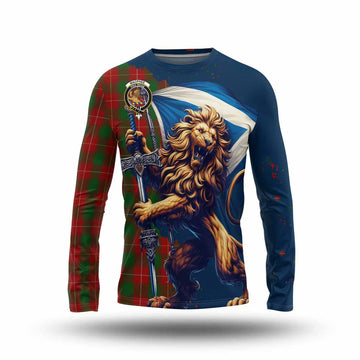 MacPhee (McPhee) Tartan Family Crest Long Sleeve T-Shirt with Scottish Majestic Lion Unisex - Tartan Vibes Clothing