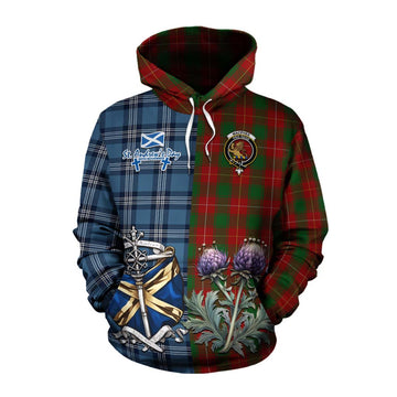MacPhee (McPhee) Tartan Cotton Hoodie Happy St. Andrew's Day Half Tartan Style Pullover Hoodie XS - Tartan Vibes Clothing