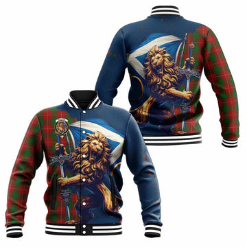 MacPhee (McPhee) Tartan Family Crest Baseball Jacket with Scottish Majestic Lion Unisex - Tartan Vibes Clothing