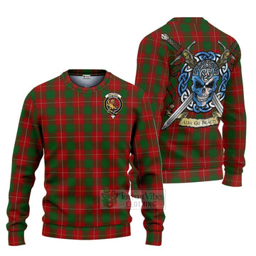 MacPhee (McPhee) Tartan Ugly Sweater with Family Crest Celtic Skull Style Unisex - Tartan Vibes Clothing