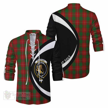 MacPhee (McPhee) Tartan Ghillie Kilt Shirt with Family Crest Circle Style Men - Tartan Vibes Clothing