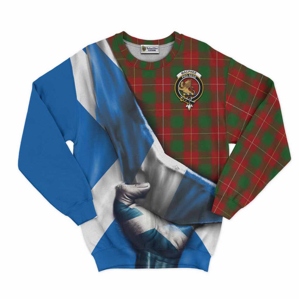 MacPhee (McPhee) Tartan Sweatshirt with Family Crest Scotland Patriotic Style Unisex - Tartan Vibes Clothing