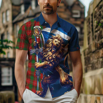 MacPhee (McPhee) Tartan Family Crest Hawaiian Shirt with Scottish Majestic Lion Kid - Tartan Vibes Clothing