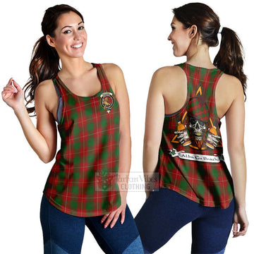 MacPhee (McPhee) Tartan Women's Racerback Tanks with Family Crest and Bearded Skull Holding Bottles of Whiskey 4XL - Tartan Vibes Clothing