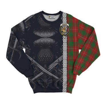 MacPhee (McPhee) Tartan Sweatshirt with Family Crest Cross Sword Thistle Celtic Vibes Unisex - Tartan Vibes Clothing