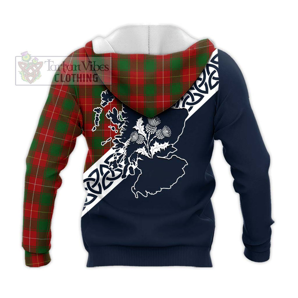 MacPhee (McPhee) Tartan Knitted Hoodie Featuring Thistle and Scotland Map - Tartan Vibes Clothing