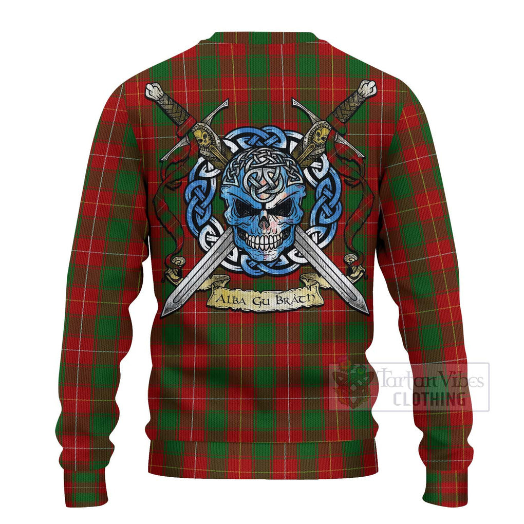 MacPhee (McPhee) Tartan Ugly Sweater with Family Crest Celtic Skull Style - Tartan Vibes Clothing