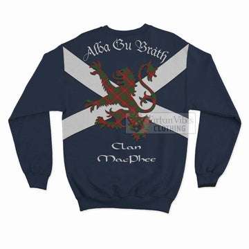 MacPhee (McPhee) Tartan Lion Rampant Sweatshirt Proudly Display Your Heritage with Alba Gu Brath and Clan Name - Tartan Vibes Clothing