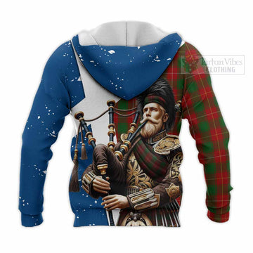 MacPhee (McPhee) Tartan Knitted Hoodie with Family Crest Scottish Bagpiper Vibes - Tartan Vibes Clothing