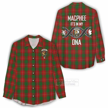 MacPhee (McPhee) Tartan Women's Casual Shirt with Family Crest DNA In Me Style - Tartan Vibes Clothing