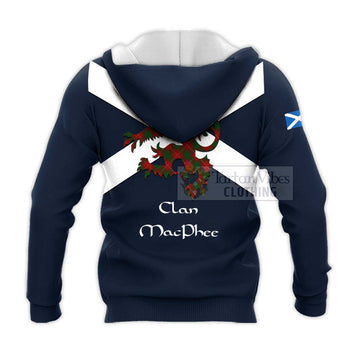 MacPhee (McPhee) Tartan Lion Rampant Knitted Hoodie Proudly Display Your Heritage with Alba Gu Brath and Clan Name - Tartan Vibes Clothing
