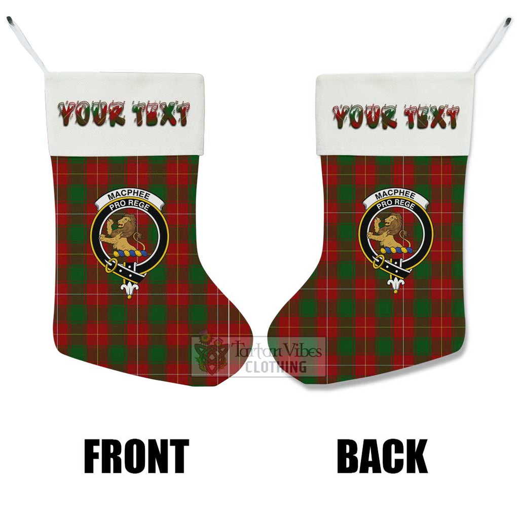 MacPhee (McPhee) Tartan Family Crest Christmas Stocking with Personalized Text - Tartan Vibes Clothing