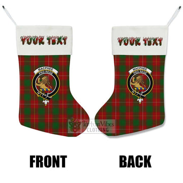 MacPhee (McPhee) Tartan Family Crest Christmas Stocking with Personalized Text - Tartan Vibes Clothing