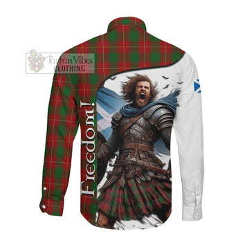 Tartan Vibes Clothing MacPhee (McPhee) Crest Tartan Long Sleeve Button Shirt Inspired by the Freedom of Scottish Warrior