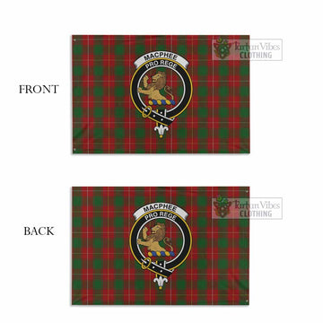 Tartan Vibes Clothing MacPhee (McPhee) Tartan House Flag with Family Crest