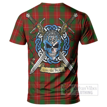 MacPhee (McPhee) Tartan T-Shirt with Family Crest Celtic Skull Style - Tartan Vibes Clothing
