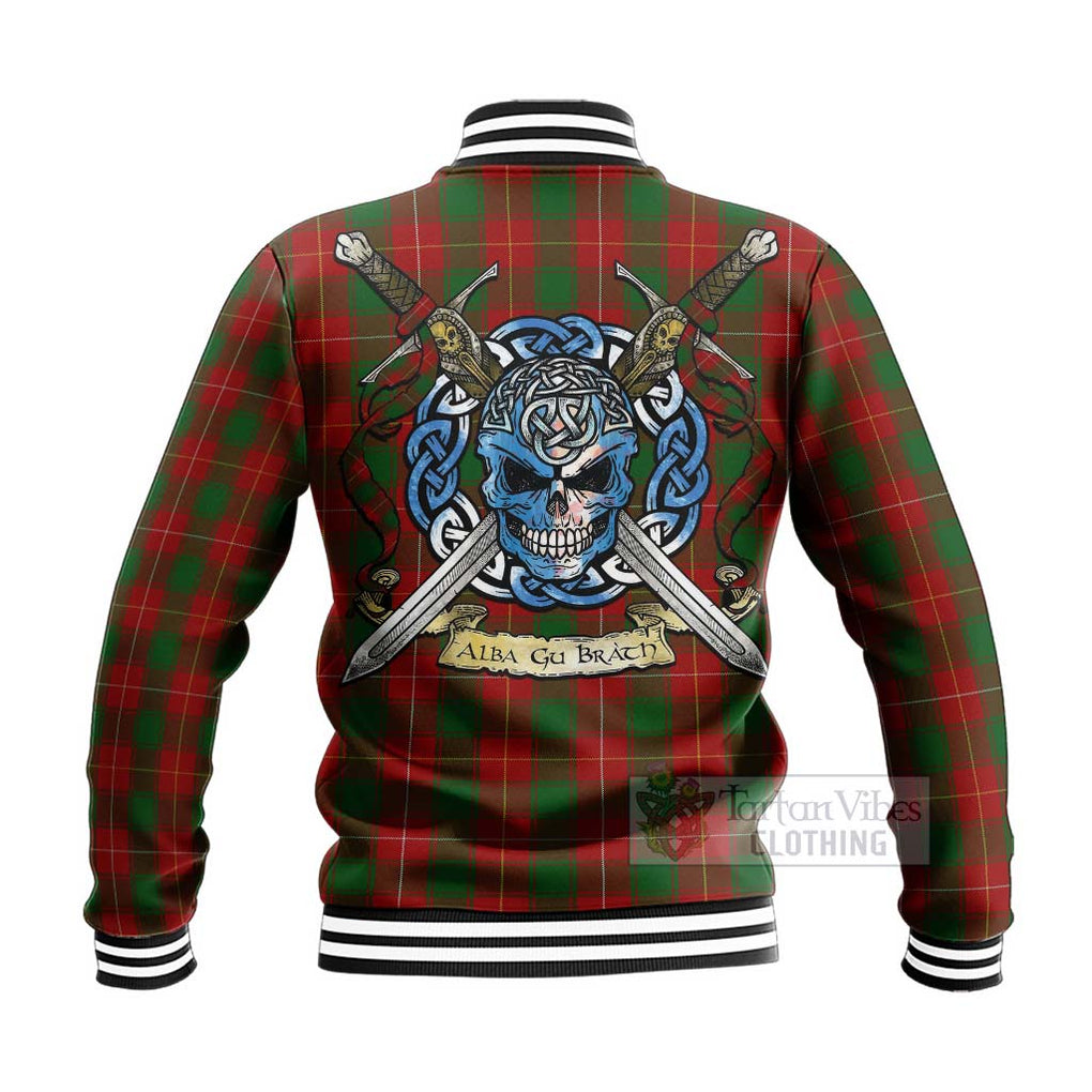 MacPhee (McPhee) Tartan Baseball Jacket with Family Crest Celtic Skull Style - Tartan Vibes Clothing