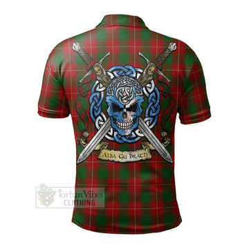 MacPhee (McPhee) Tartan Polo Shirt with Family Crest Celtic Skull Style - Tartan Vibes Clothing