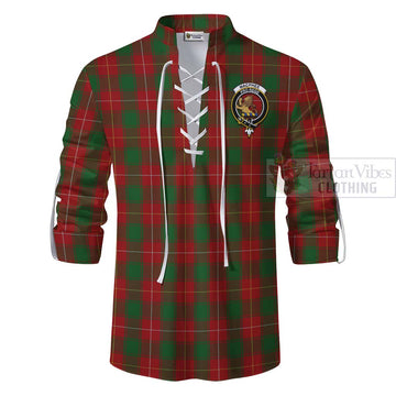 MacPhee (McPhee) Tartan Ghillie Kilt Shirt with Family Crest Celtic Skull Style - Tartan Vibes Clothing