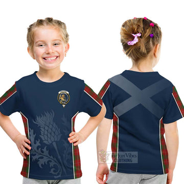 Tartan Vibes Clothing MacPhee (McPhee) Tartan Kid T-Shirt with Family Crest and Scottish Thistle Vibes Sport Style