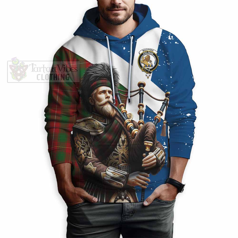 MacPhee (McPhee) Tartan Hoodie with Family Crest Scottish Bagpiper Vibes - Tartan Vibes Clothing