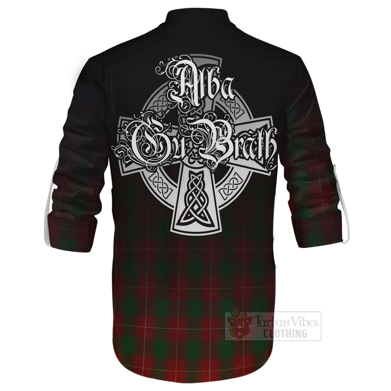 MacPhee (McPhee) Tartan Ghillie Kilt Shirt Featuring Alba Gu Brath Family Crest Celtic Inspired - Tartan Vibes Clothing