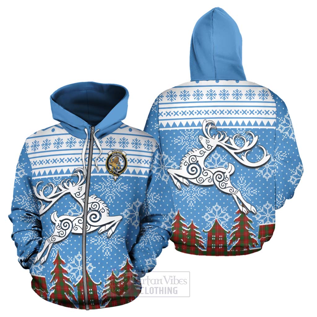 MacPhee (McPhee) Clan Christmas Hoodie Celtic Reindeer Style - Tartan Vibes Clothing