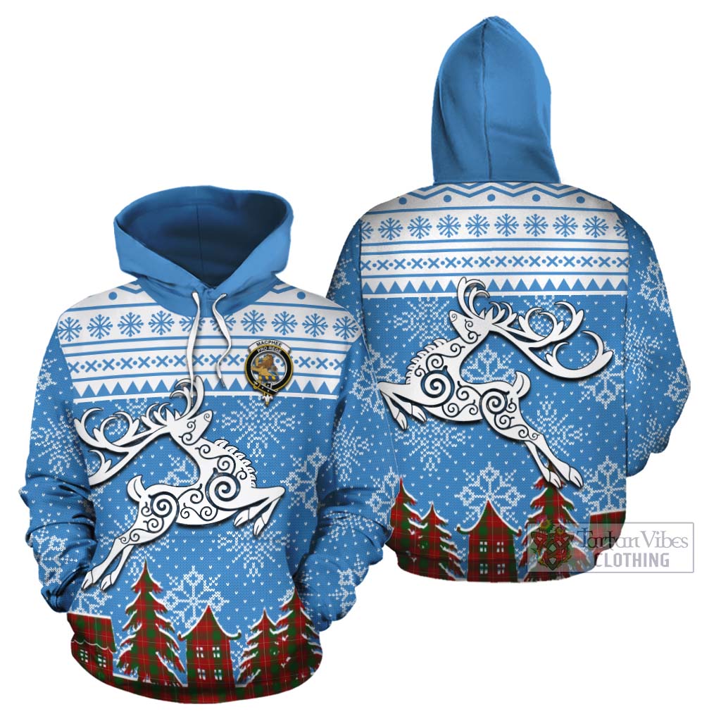 MacPhee (McPhee) Clan Christmas Cotton Hoodie Celtic Reindeer Style Zip Hoodie - Tartan Vibes Clothing
