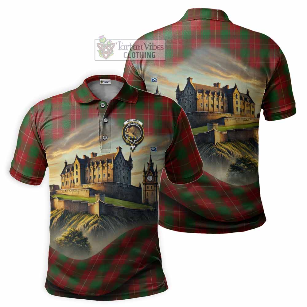 Tartan Vibes Clothing MacPhee (McPhee) Tartan Family Crest Polo Shirt with Scottish Ancient Castle Stype