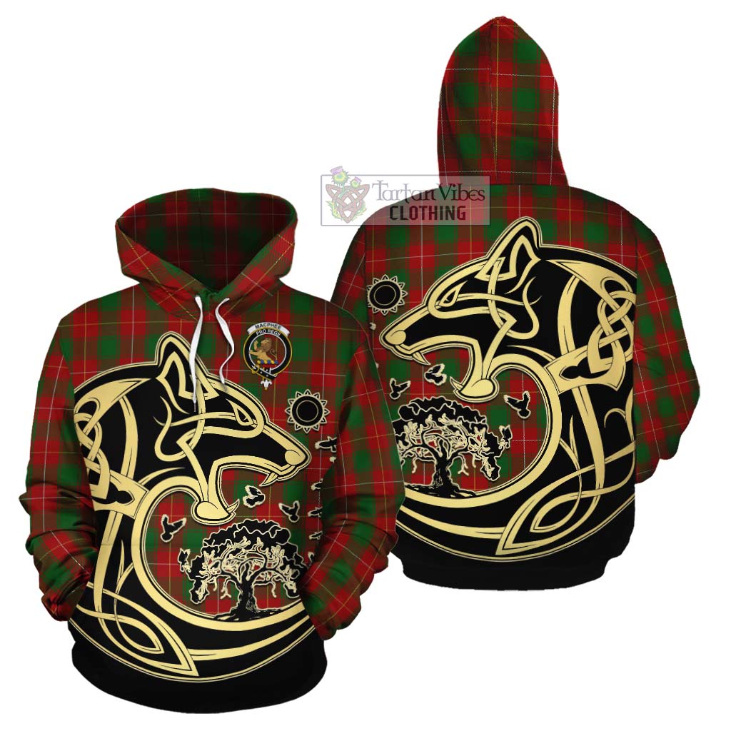 MacPhee (McPhee) Tartan Cotton Hoodie with Family Crest Celtic Wolf Style Zip Hoodie - Tartan Vibes Clothing